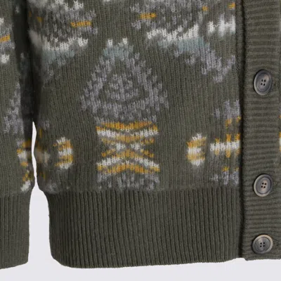 Altea Patterned Buttoned Cardigan In Gray