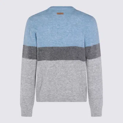 Jacob Cohen Color Block Crew Neck Sweater In Multi