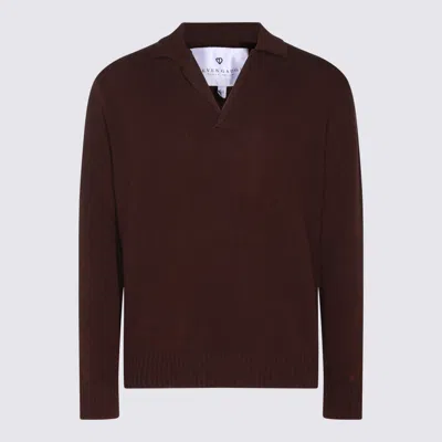 Seven Gauge Dark Brown Wool Knitwear In Brown