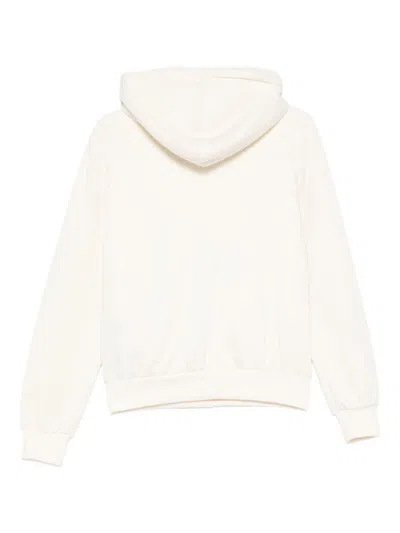 Emporio Armani Hooded Knitwear With Ribbed Cuffs And Hem In Neutral
