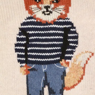 Maison Kitsuné Sweaters Parchment White In Gray