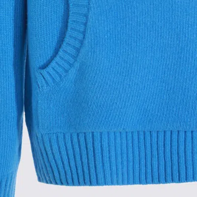 Seven Gauge Light Blue Wool Knitwear In Blue