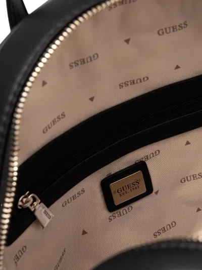 Guess Usa Quilted-effect Backpack In Black