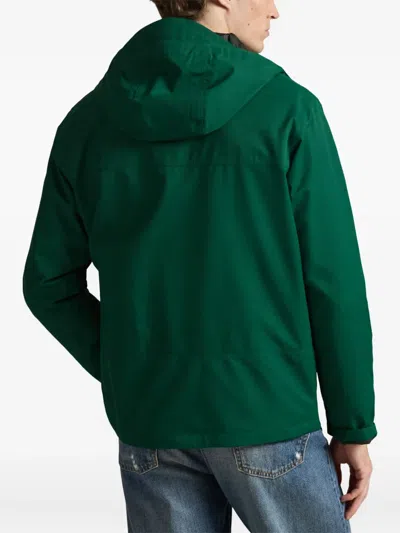 Polo Ralph Lauren Hooded Windbreaker Jacket In Green