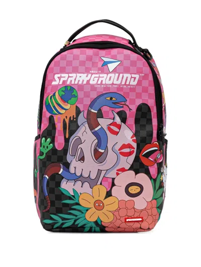 Sprayground Graphic-print Backpack In Pink