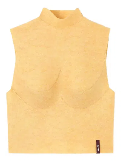 Sunnei Armatura High-neck Top In Yellow