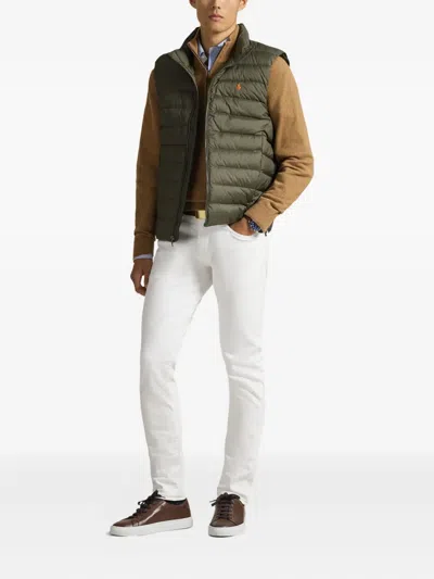 Polo Ralph Lauren Padded Quilted Gilet In Green
