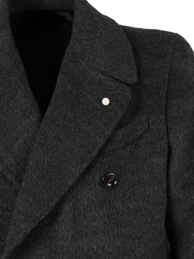Luigi Bianchi Mantova Double-breasted Coat In Gray