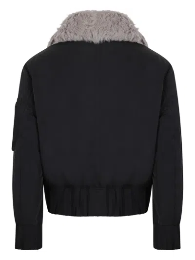 Ami Alexandre Mattiussi Ami Paris Grey Polyamide Coat In Black