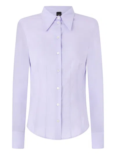 Pinko Cotton Shirt In Purple