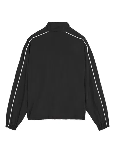 Patta Piping-detail Logo-embroidered Sweatshirt In Black