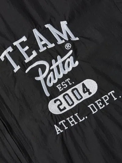 Patta Piping-detail Logo-embroidered Sweatshirt In Black