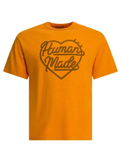 Human Made Graphic Print Crew Neck Short Sleeve T-shirt In Orange