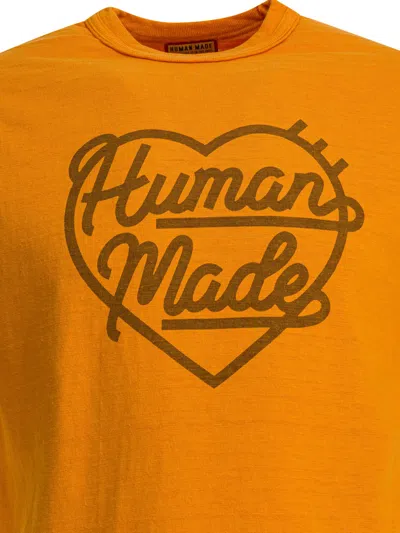 Human Made Graphic Print Crew Neck Short Sleeve T-shirt In Orange