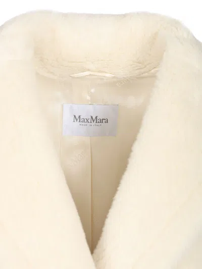 Max Mara Teddy Bear Icon Coats White In White