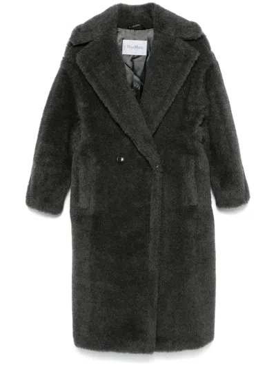 Max Mara Teddy Wool Coat In Gray