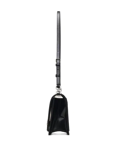 Marc Jacobs The Mirror Shoulder Leather Bag In Black