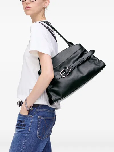 Marc Jacobs The Satchel Leather Tote Bag In Black