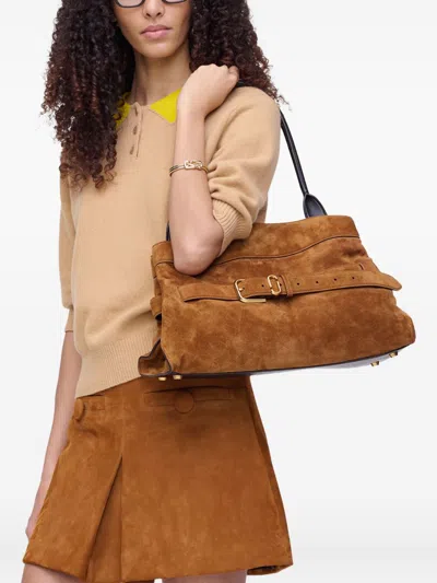 Marc Jacobs The Satchel Suede Leather Shoulder Bag