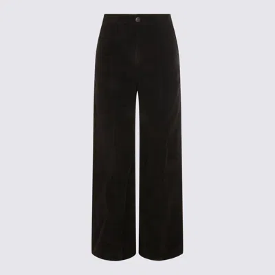 Twinset High Waist Wide Leg Trousers For Casual Wear In Black