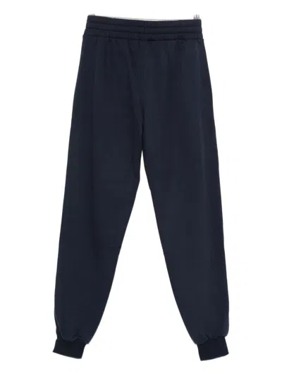 Emporio Armani Relaxed Trousers With Cuffed Hem And Pockets In Blue