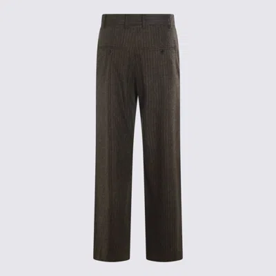 Isabel Marant Grey Wool Lisetta Gz Pants In Brown