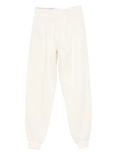 Emporio Armani Logo-embroidered Track Pants In White