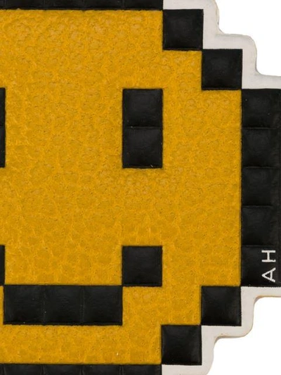 Shop Anya Hindmarch 'pixel Smiley' Sticker In Yellow