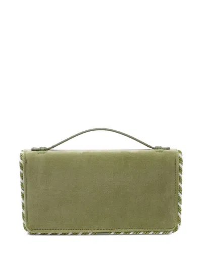 Valentino Vlogo Signature Velvet Wallet On Chain In Brown