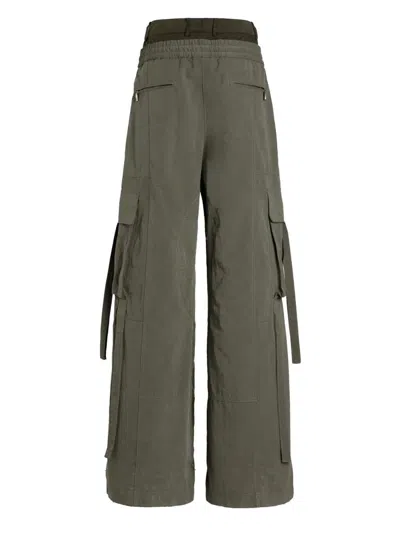 Dolce & Gabbana Cotton Blend Cargo Trousers In Gray