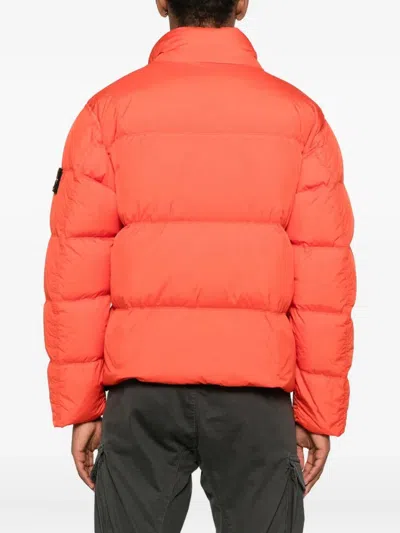 Stone Island Down Jacket In Lightweight Recycled Nylon Reps Jackets Red