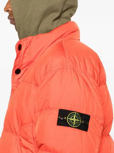Stone Island Down Jacket In Lightweight Recycled Nylon Reps Jackets Red