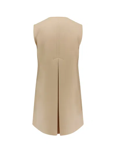 Valentino Short Dress In Wool And Cashmere In Neutral