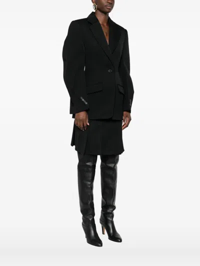 Givenchy Tailored Wool Blazer Notched Lapels In Black