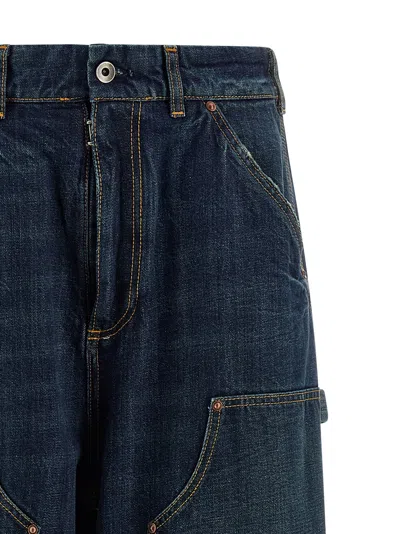 Maison Margiela Comfortable Wide Leg Work Jeans In Blue