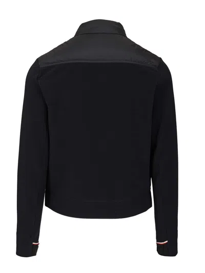 Moncler Padded Cardigan Sweaters And Cardigans Blue In Black