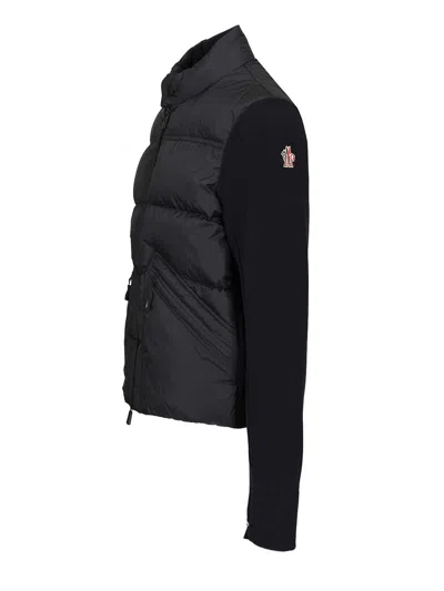 Moncler Padded Cardigan Sweaters And Cardigans Blue In Black