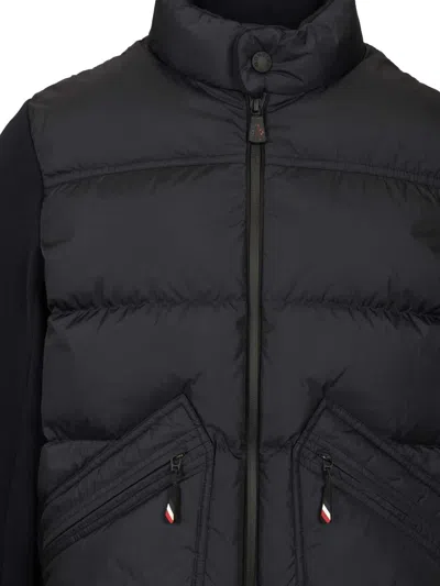 Moncler Padded Cardigan Sweaters And Cardigans Blue In Black
