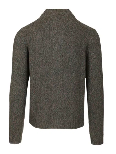 Fedeli Zip-up Cardigan Knitwear Green In Green