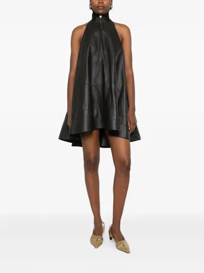 Jacquemus Triangle Cut Sleeveless Dress In Black