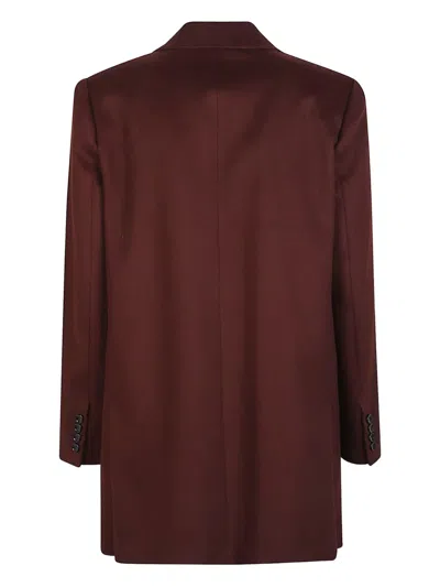 Max Mara Camelwool Single-breasted Jacket In Red