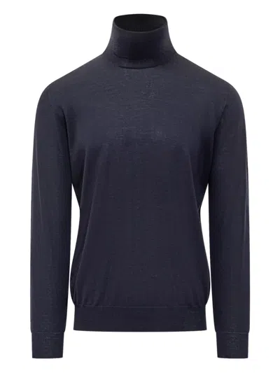 Filippo De Laurentiis Roll-neck Long-sleeve Sweater In Blue