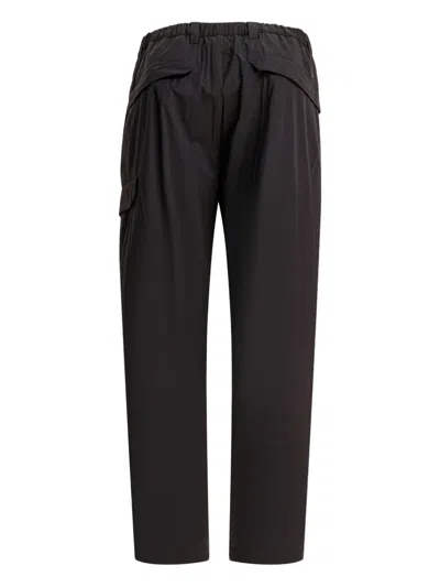 Herno Utility Trousers With Elastic Waistband And Pockets In Black