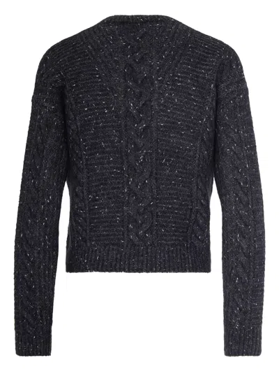 Max Mara Cable-knit Sweater In Blue