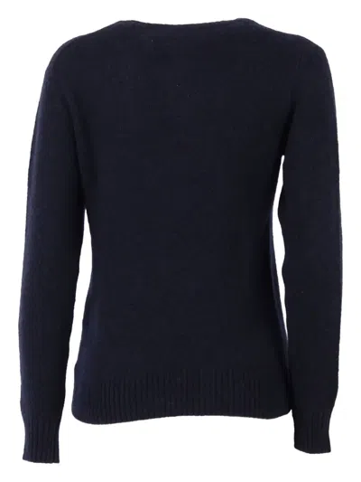 Filippo De Laurentiis Ribbed-trim Sweater In Blue