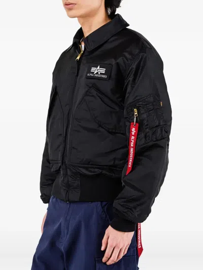 Alpha Industries Cwu 45/p Flight Jacket In Black