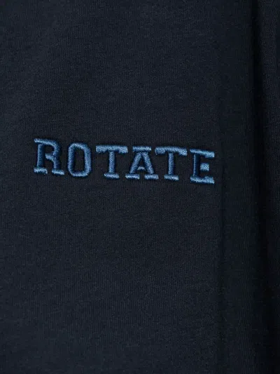 Rotate Birger Christensen Embroidered T-shirt In Blue