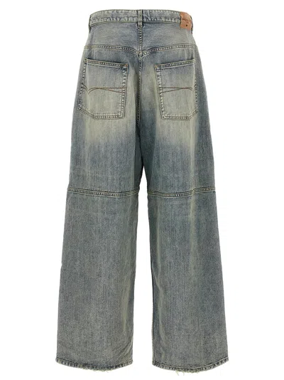 Balenciaga George V Baggy Jeans In Blue