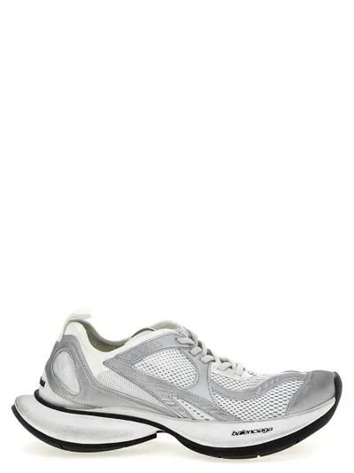 Balenciaga Circuit Canvas Low-top Sneakers In Silver