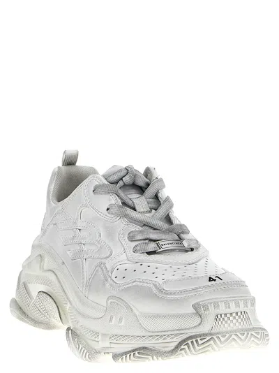 Balenciaga Triple S Sporty Sneakers In White